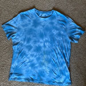 Lucky Brand blue tie dye short sleeve top
